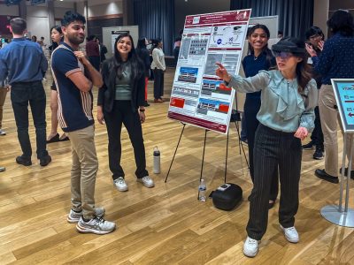 Students presenting AR research