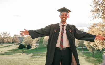 Class of 2021 graduate, Nebiyu Elias, thanks the department for making his job search much easier. He'll be working at Lockheed Martin! Congrats, #HokieGrad 