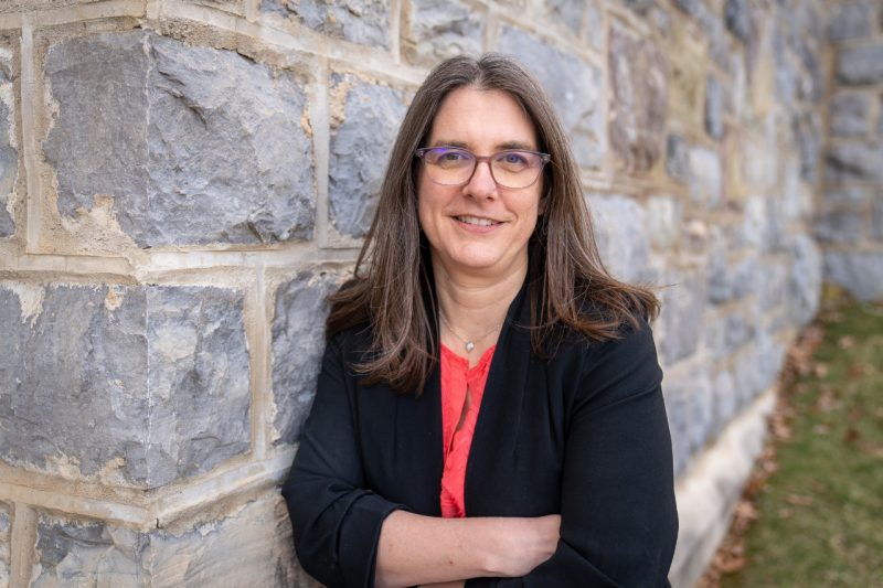 Christine Julien outside Torgersen Hall